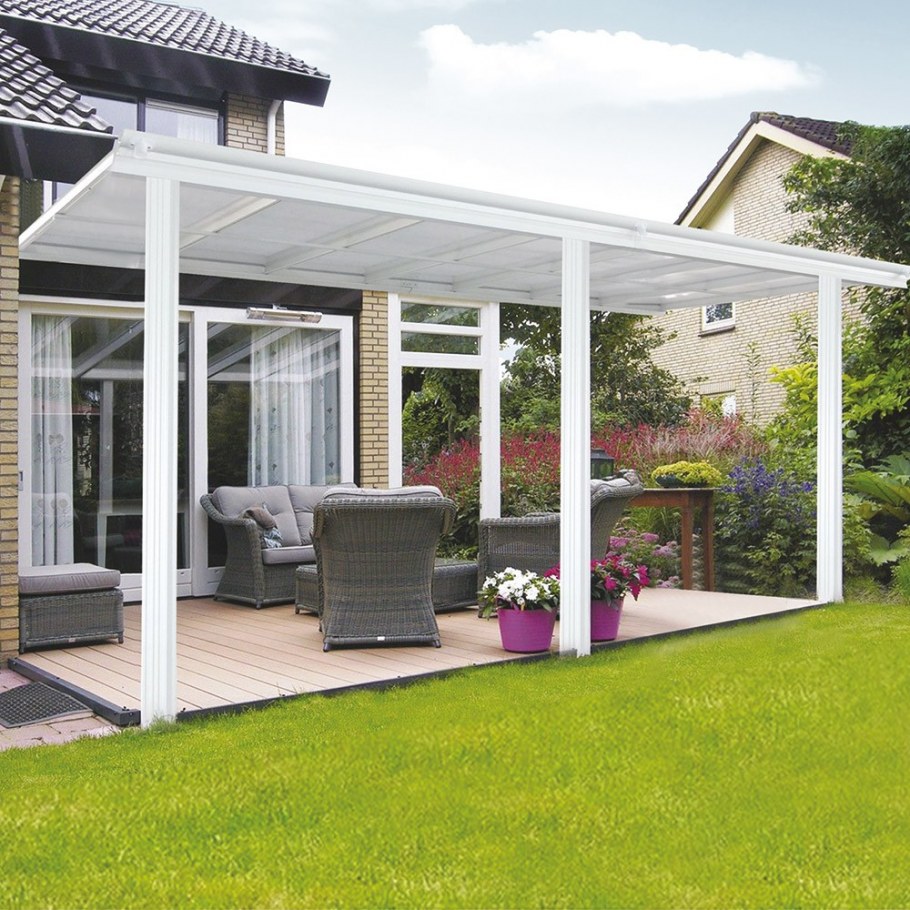 Пергола с монолитным поликарбонатом