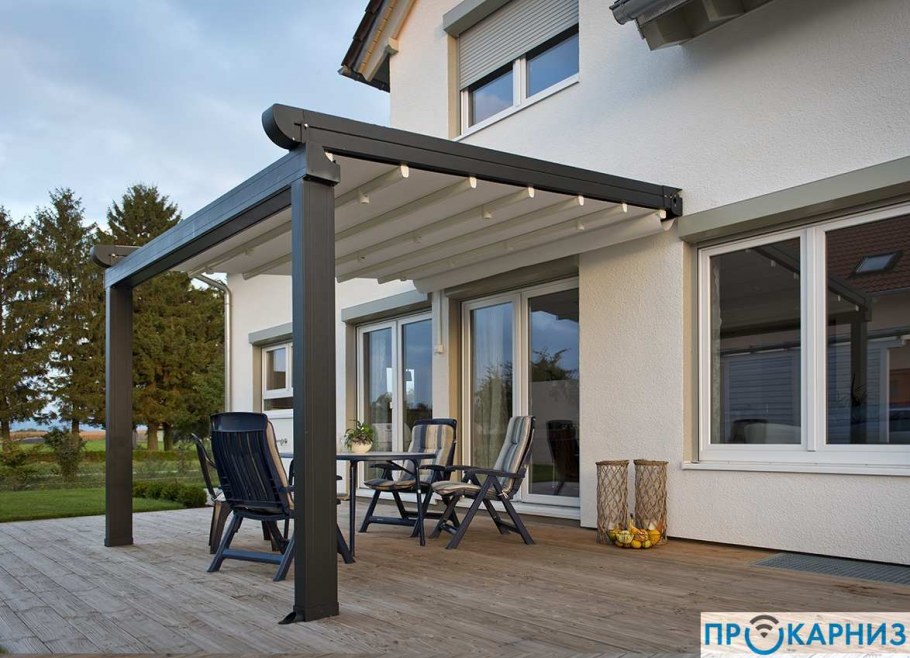 Беседка пристроенная к дому