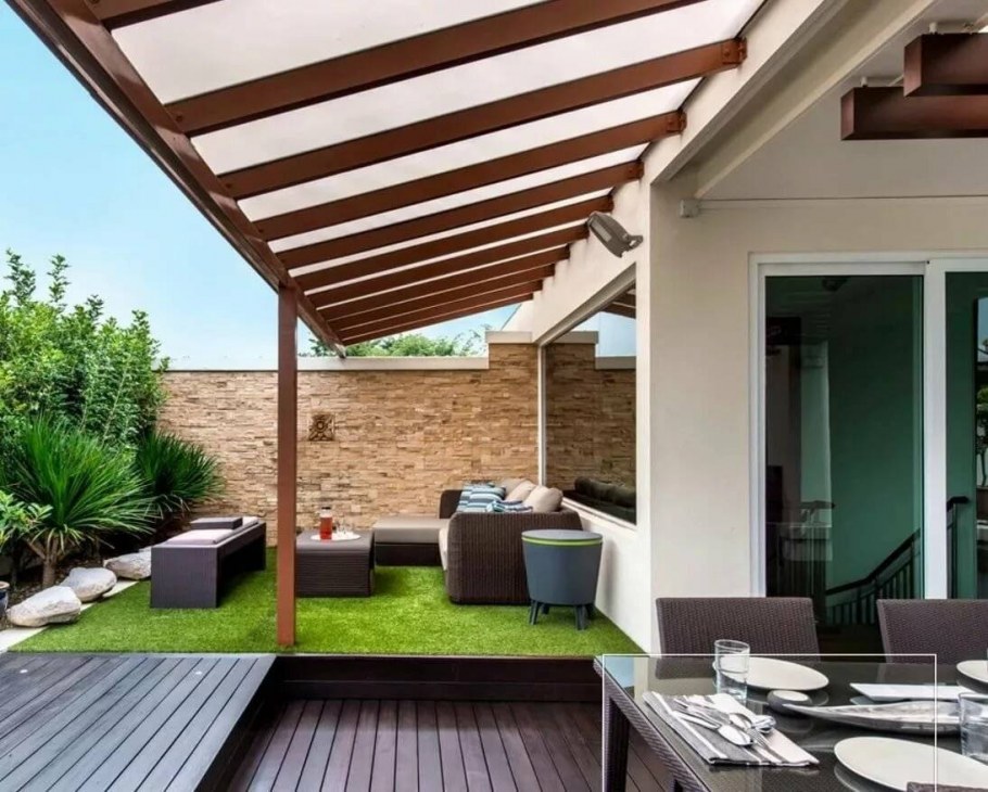 Крытая терраса пергола