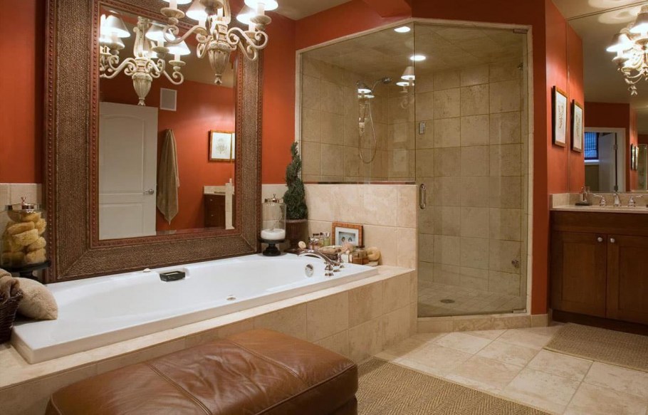 Терракотовая ванная комната