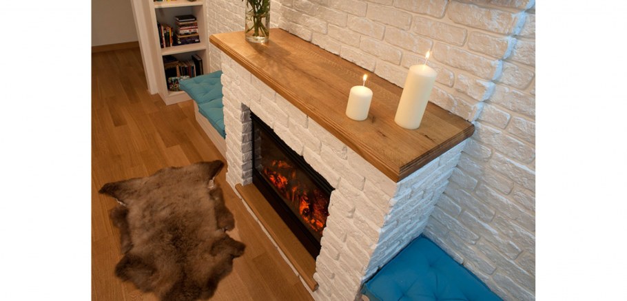 Декоративный камин под кирпич