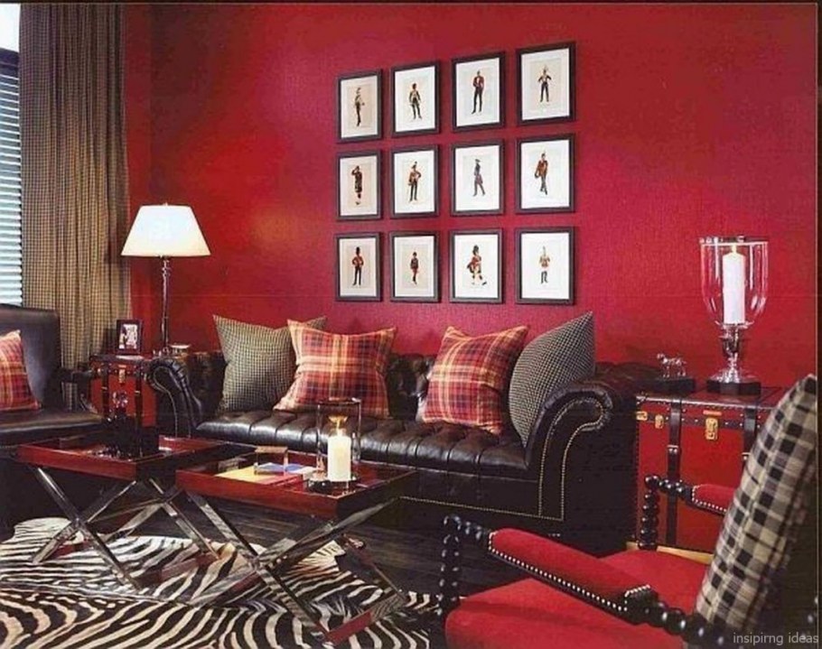 Красный цвет в интерьере