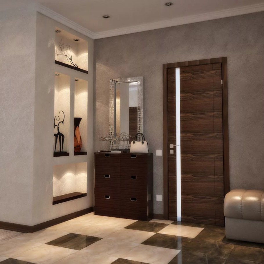 Коридор с дверями венге