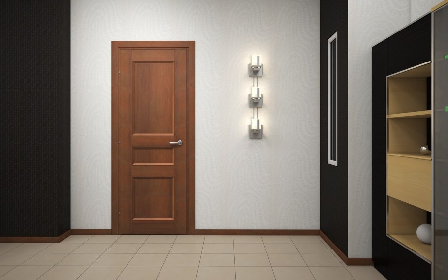 Темно коричневая прихожая