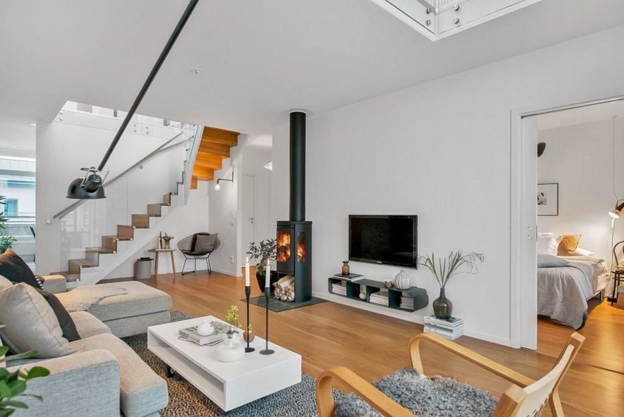 Интерьер дома из клееного бруса