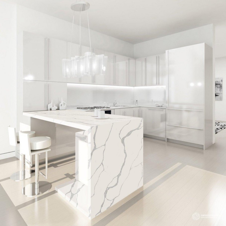 Маленькая бежевая кухня