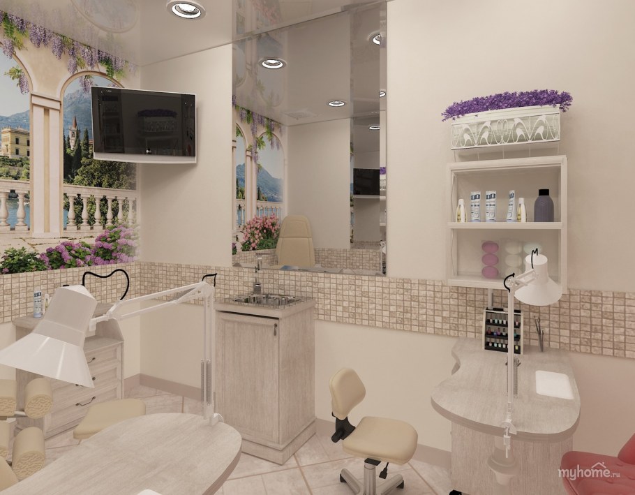 Салон в бирюзовом цвете