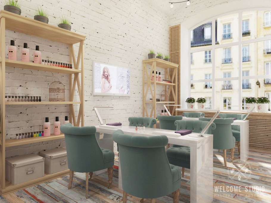 Маникюрный салон в светлых тонах