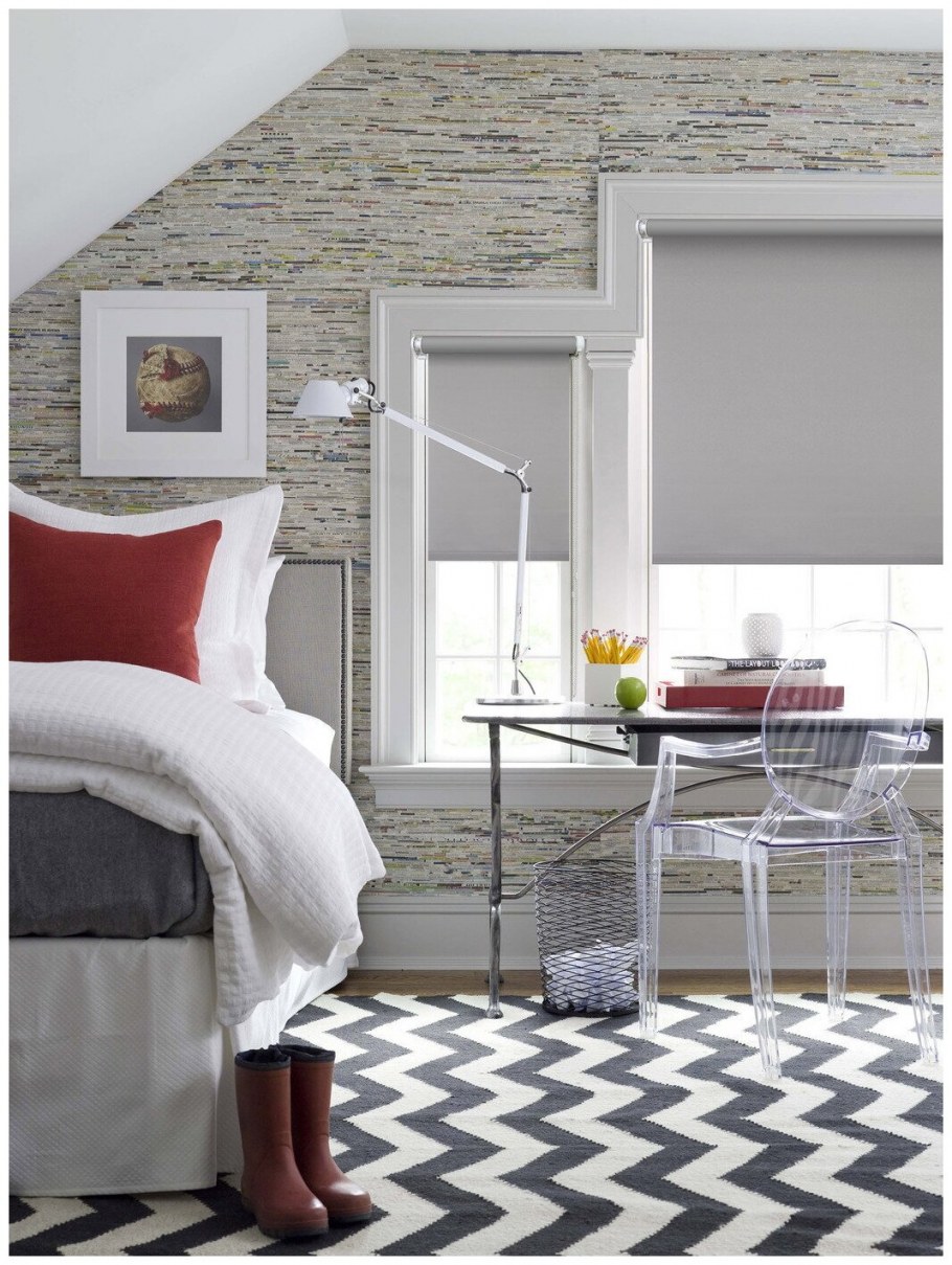 Красно серая гостиная