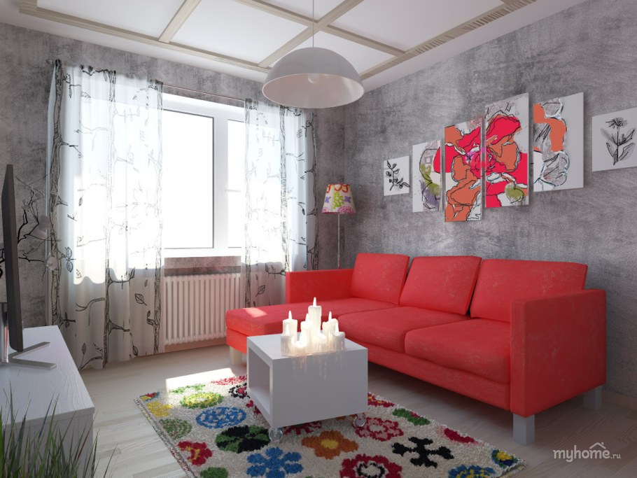 Красный интерьер