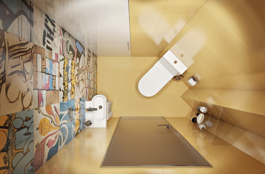 Санузел в стиле поп арт