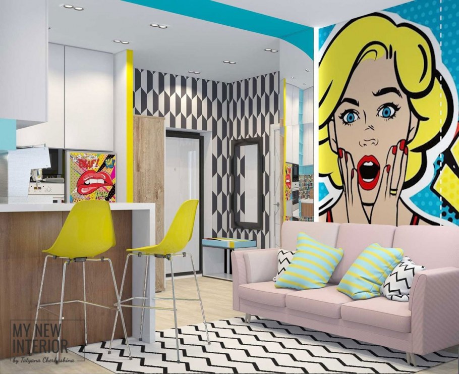 Фасад в стиле поп арт