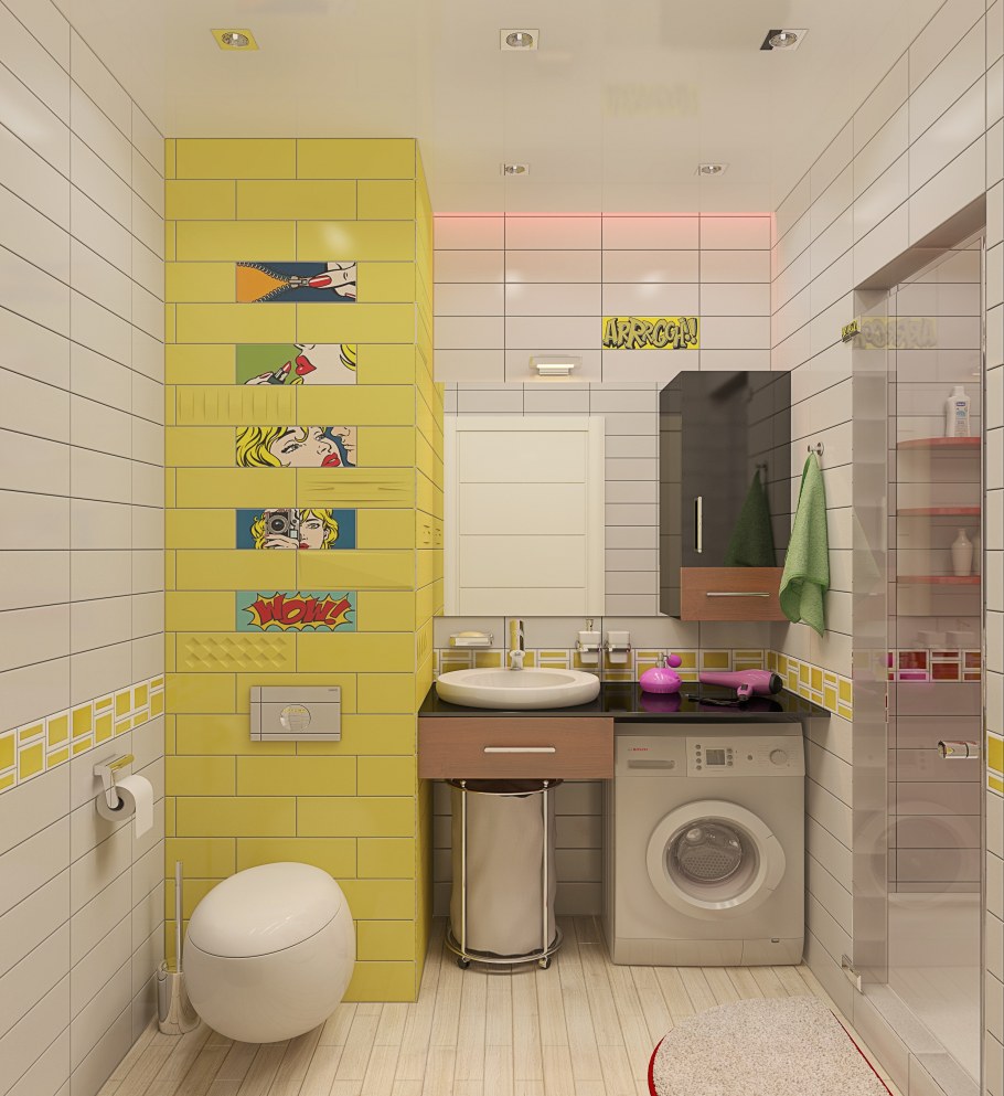 Роспись стен в ванной