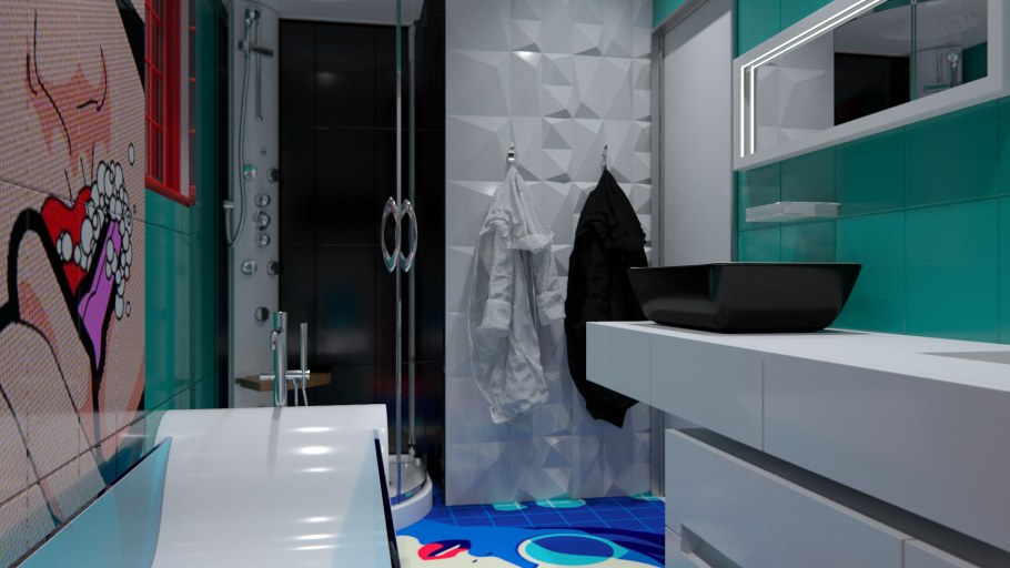 Ванна в стиле поп арт