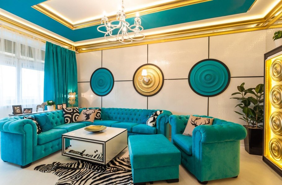 Бирюзовый и фисташковый в интерьере