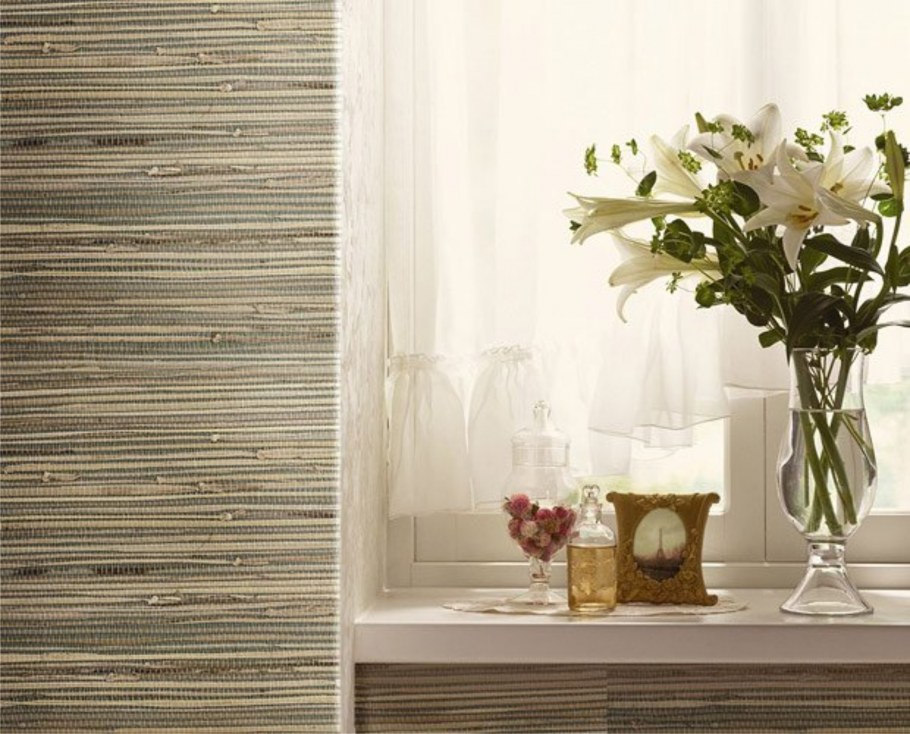 Джутовые обои в интерьере