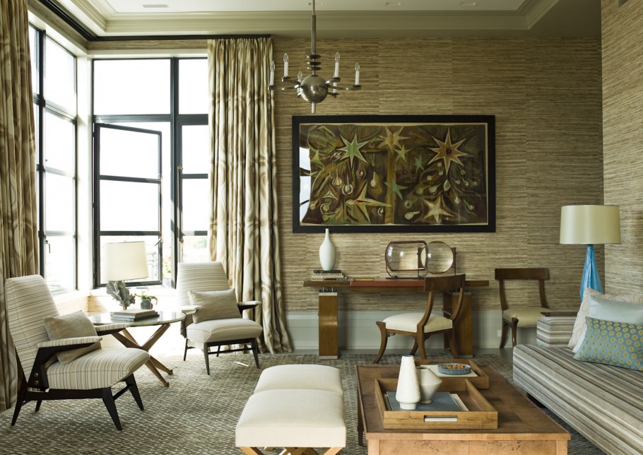 Отделка бамбуковым полотном