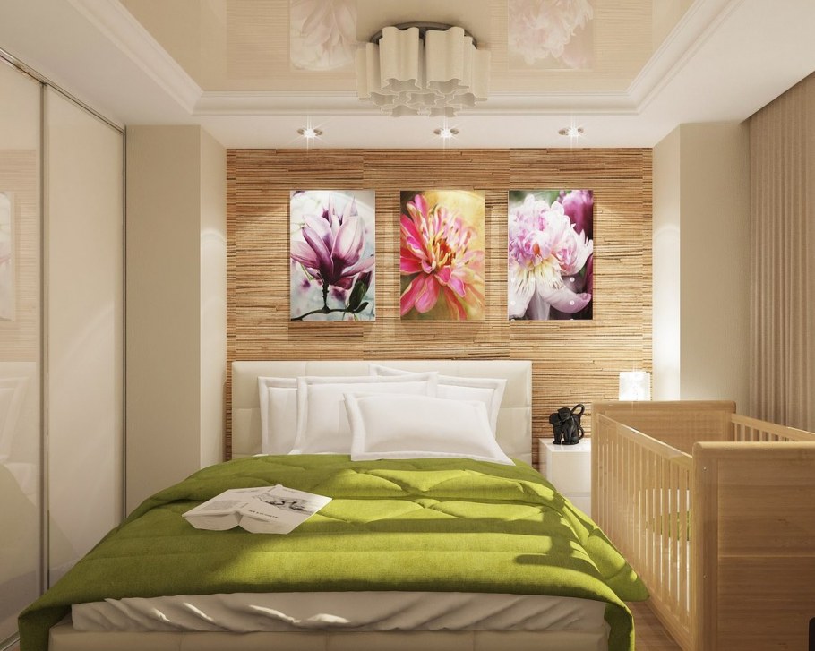 Обои под соломку в интерьере