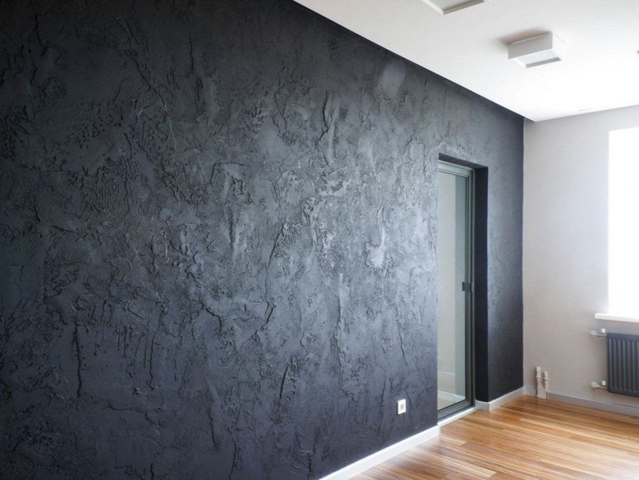 Черная фактурная штукатурка