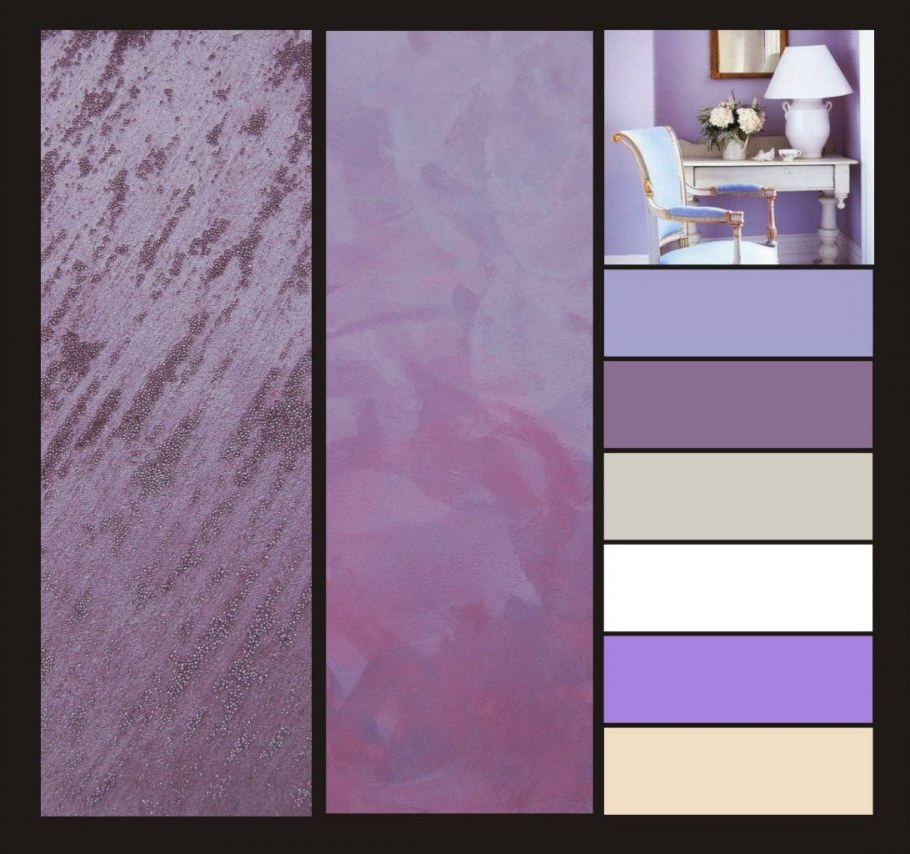 Декоративная штукатурка фиолетовая