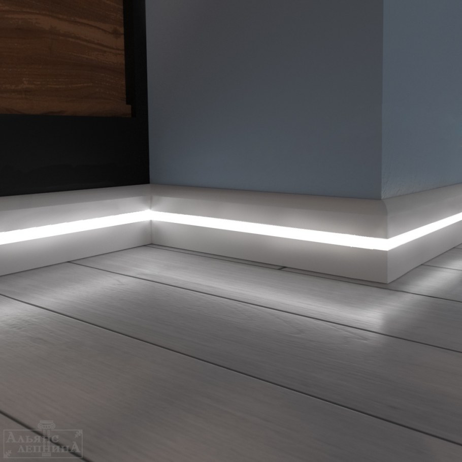 Теневой профиль плинтус скрытого монтажа