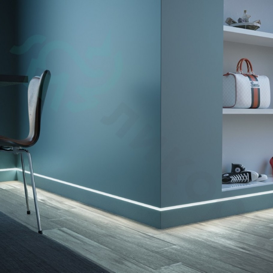 Интерьер без плинтуса напольного