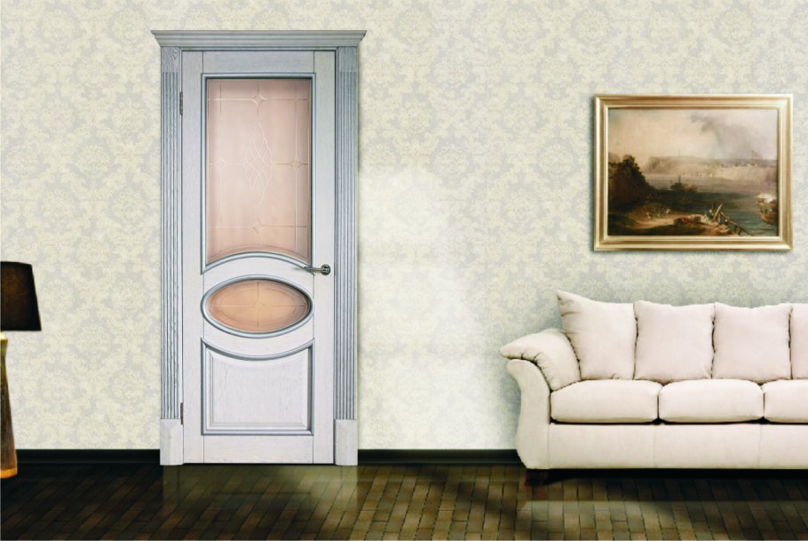 Белые двери шпон в интерьере