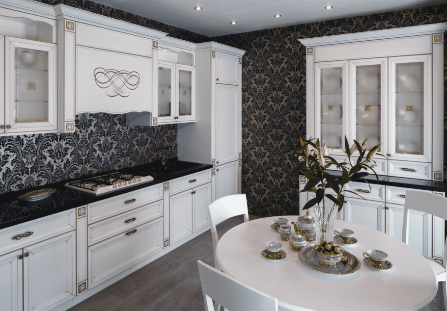 Двери двустворчатые интерьер Классик