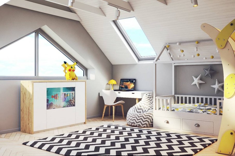 Детская на мансарде