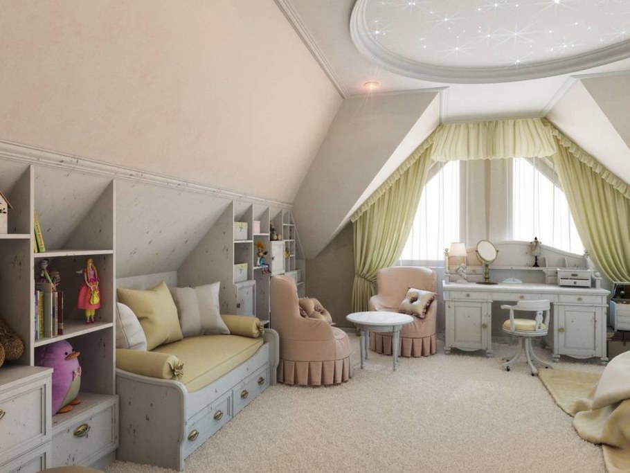 Детская на мансарде