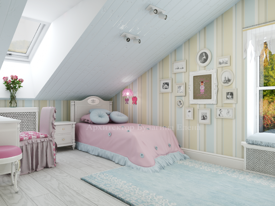 Детская на мансарде