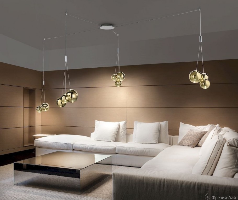 Люстра led 3-Ring Chandelier Золотая