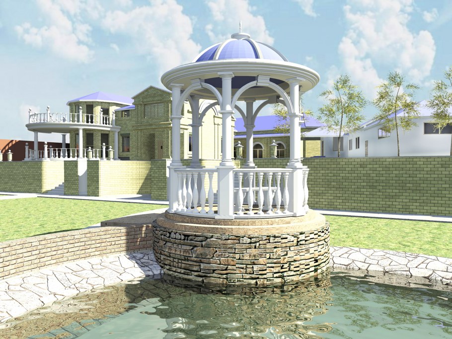 Габион беседка