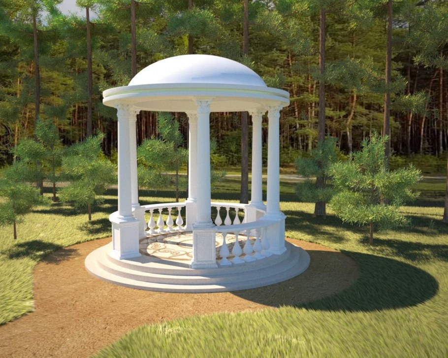 Полукруглая беседка