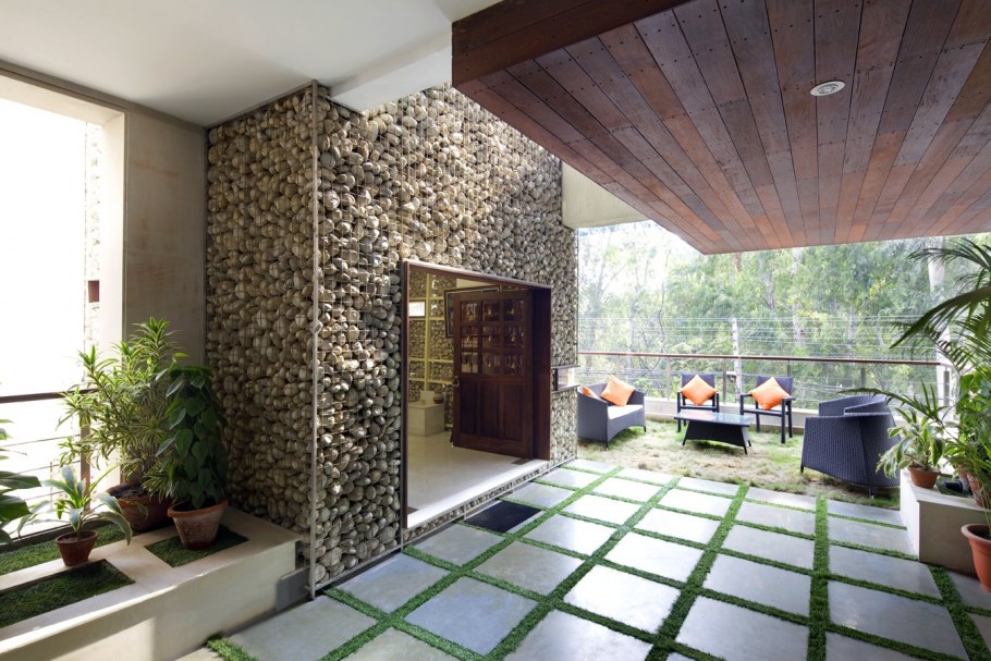 Габионы в интерьере