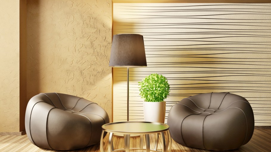 Крашеные стены в интерьере