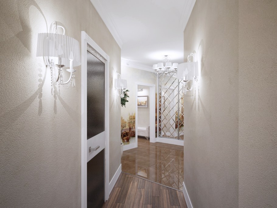 Декоративная штукатурка коридор светлая