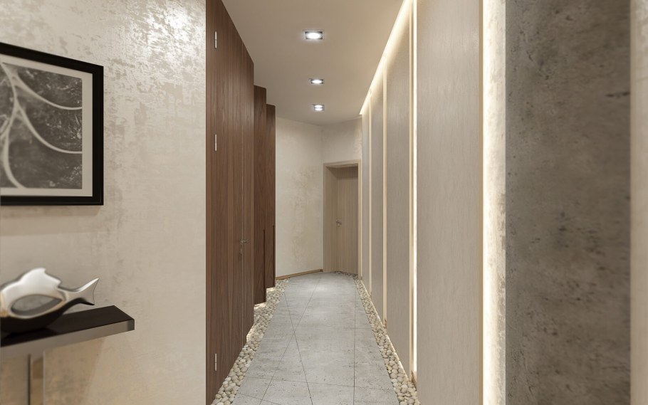 Коридор декоративная штукатурка микроцемент