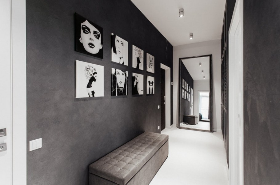 Декоративные балки в коридоре