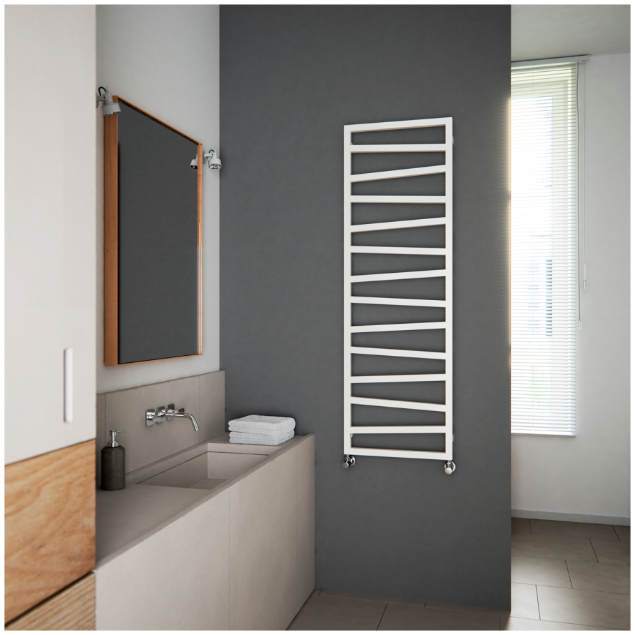 Ванная в скандинавском стиле полотенцесушитель