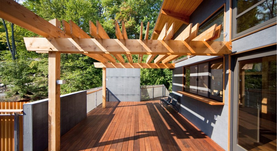 Терраса пергола второй этаж