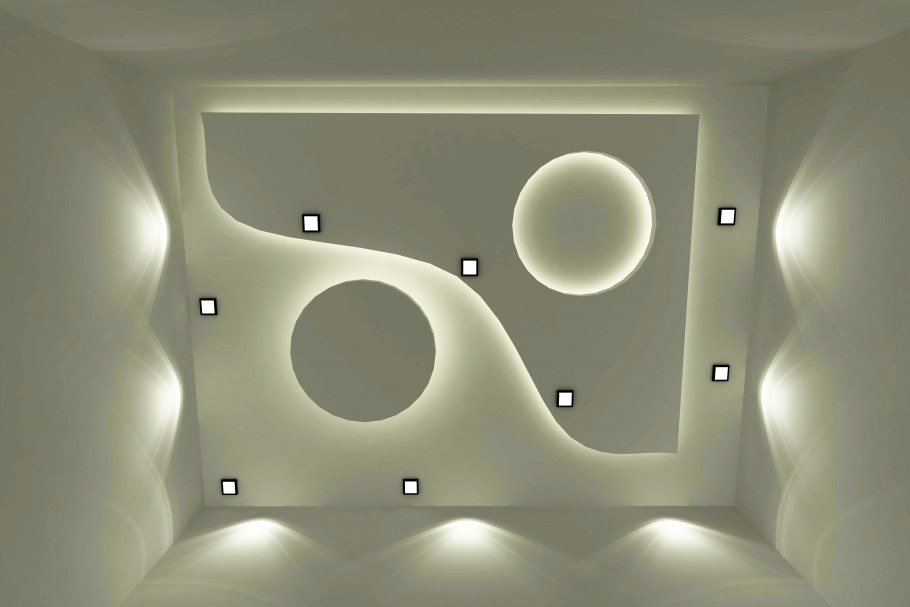 Красивый потолок в комнате