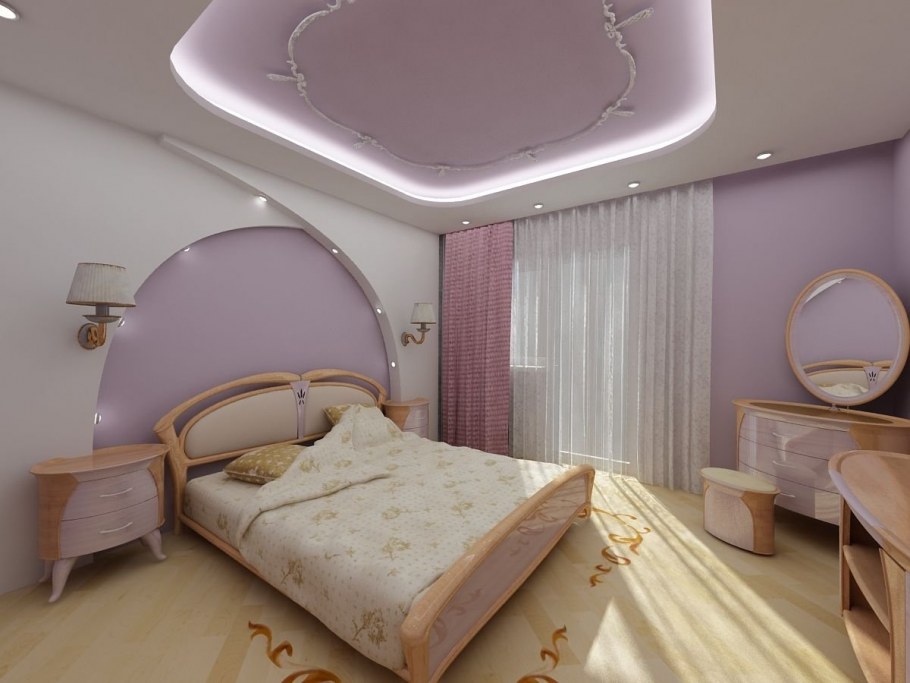 Натяжной потолок мятного цвета