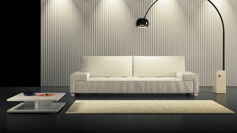 Деревянные рейки в спальне