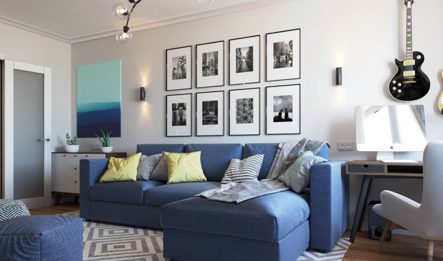 Яркий интерьер