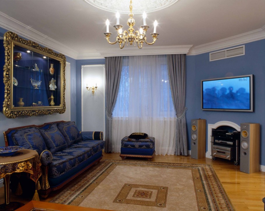 Комната в синих тонах