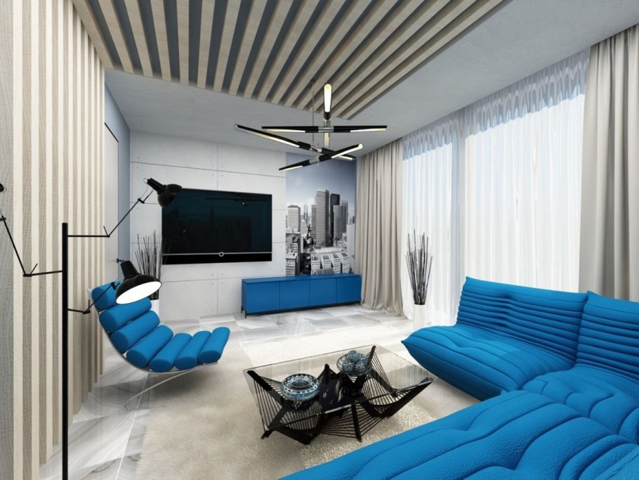 Бирюзовый интерьер