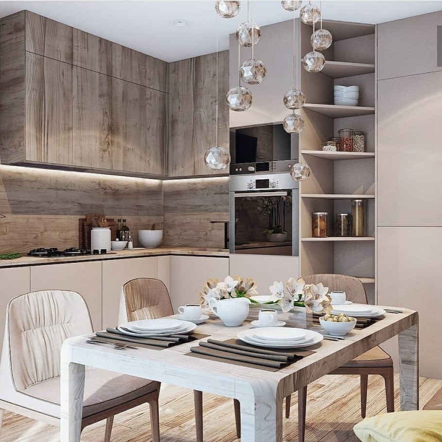 Кухня в натуральных тонах