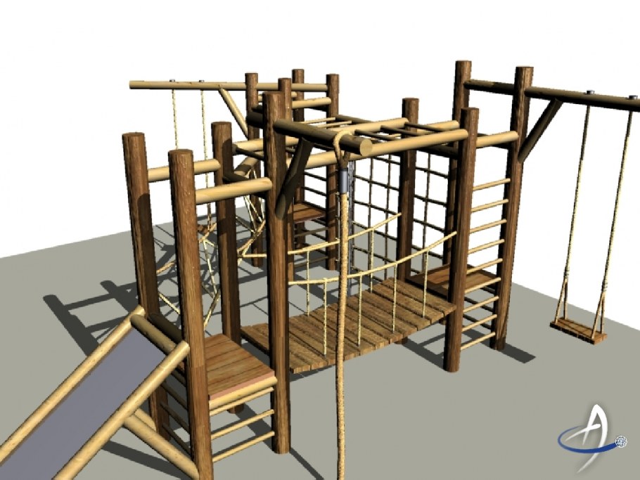 Песочница из пеньков
