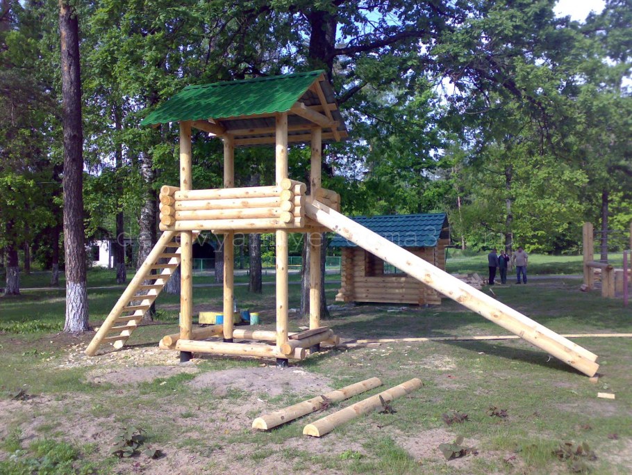 Детские домики из бревна
